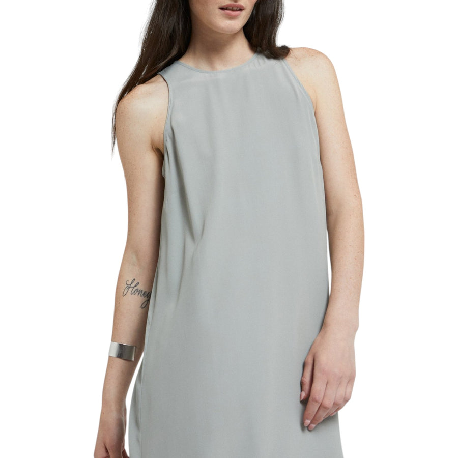 Abito donna lungo in misto seta