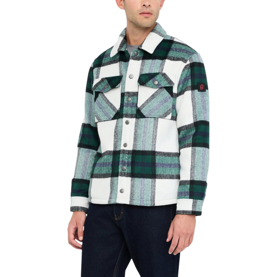 Giacca uomo overshirt in lana check