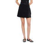 Minigonna donna in maglia con fibbie