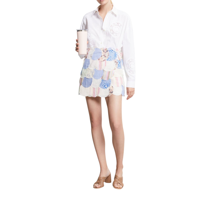 Mini gonna donna patchwork