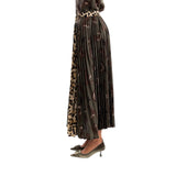 Gonna donna plissettata tiger print militare