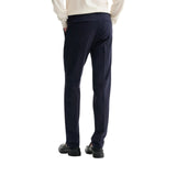 Pantaloni uomo slim-fit da completo in punto milano