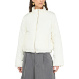 Giacca donna in nylon trapuntato e maglia