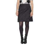 Gonna donna midi ricamata con spacco