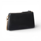 Borsa a tracolla Mini Double Bag piccola in pelle con tracolla