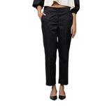 Pantaloni donna a sigaretta di cotone con elastico