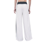 Pantaloni donna palazzo color block