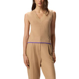 Gilet donna in maglia con scollo a V