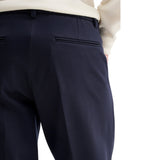 Pantaloni uomo slim-fit da completo in punto milano