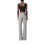 Top donna in crêpe leggero con dettagli logo