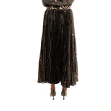 Gonna donna plissettata tiger print militare