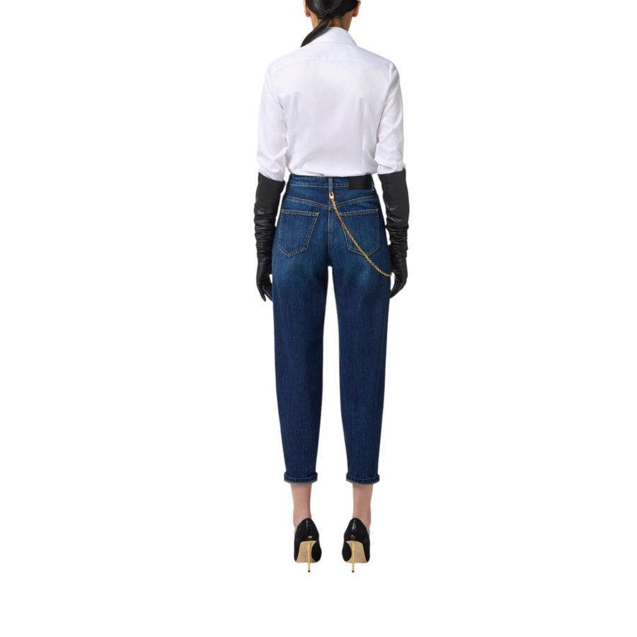 Jeans donna con catena gioiello
