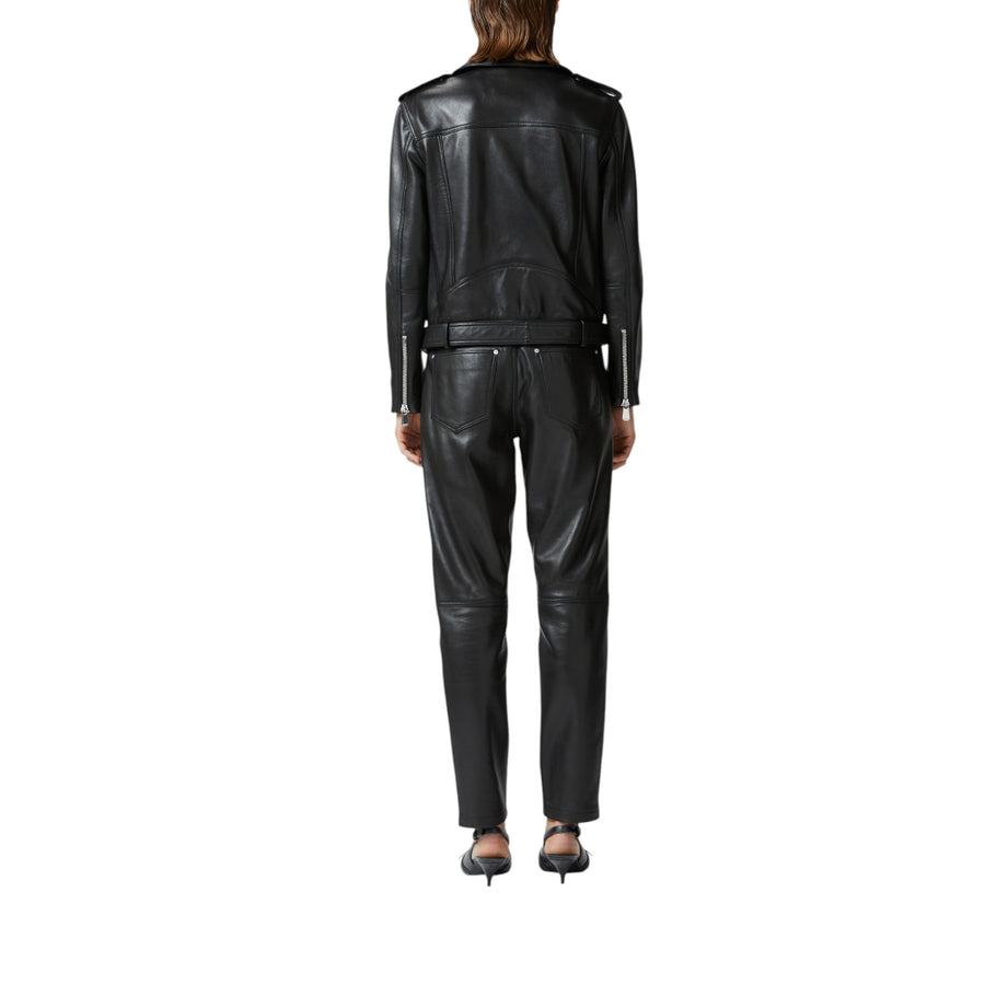 Giacca donna biker in morbida nappa