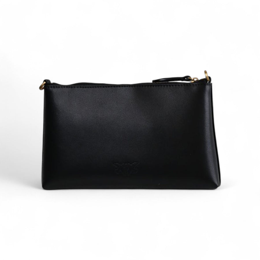 Pochette donna piatta in pelle con logo Love Birds