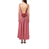 Abito donna girocollo in popeline increspato