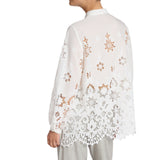 Camicia donna in pizzo traforato