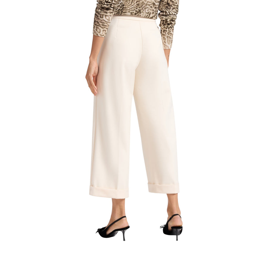 Pantaloni donna chinos con risvolto al fondo