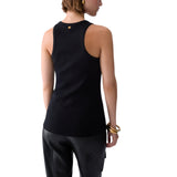 Top donna con applicazioni gioiello