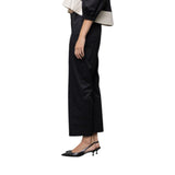 Pantaloni donna a sigaretta di cotone con elastico