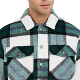 Giacca uomo overshirt in lana check
