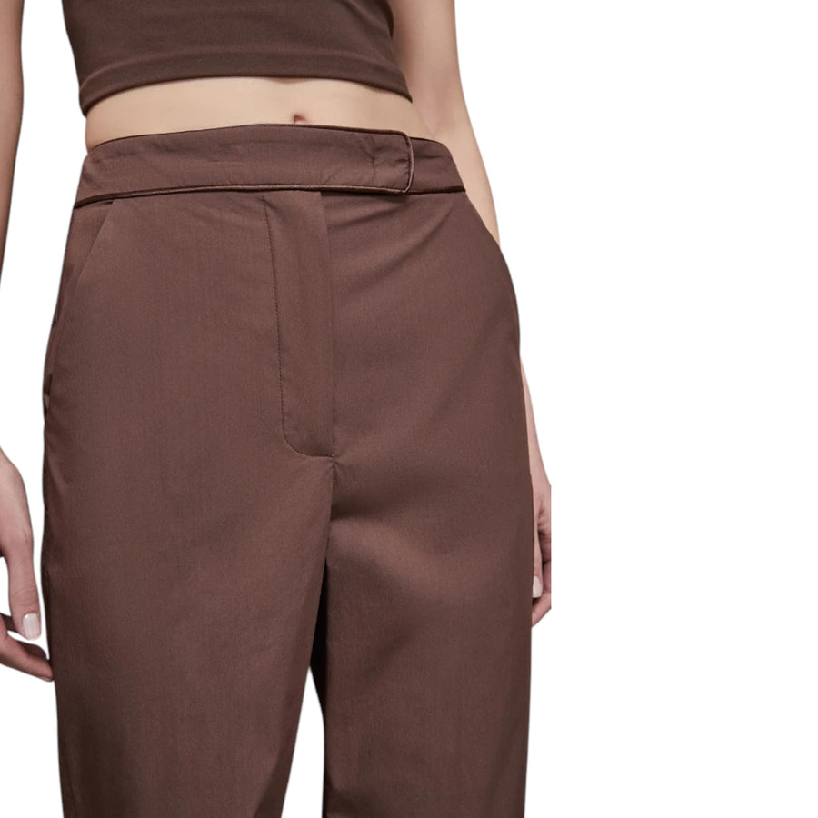 Pantaloni donna a sigaretta in misto cotone