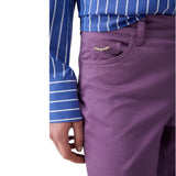 Pantaloni donna skinny con risvolto