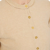 Cardigan donna in lana e cachemire con strass
