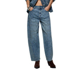 Jeans donna donna balloon con strass