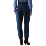 Pantaloni donna balloon gessati