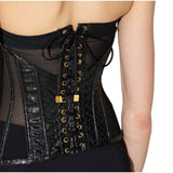 Top donna bustier con trama a squame
