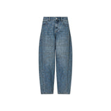 Jeans donna donna balloon con strass