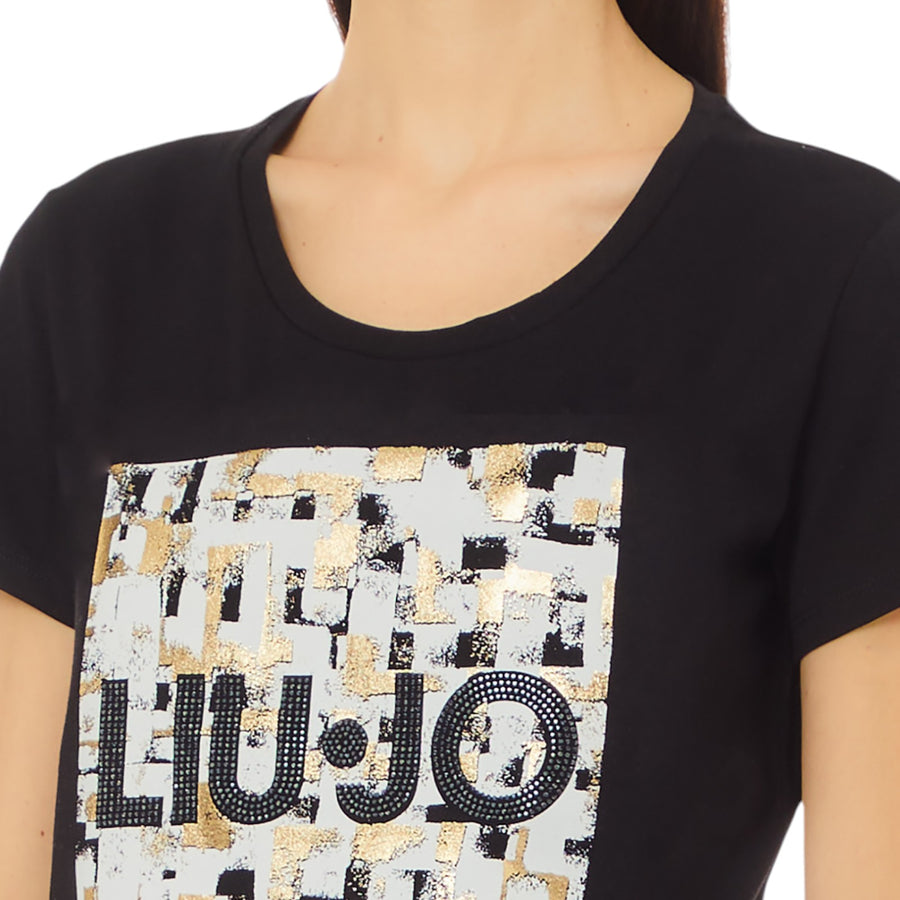 T-shirt donna con stampa animalier