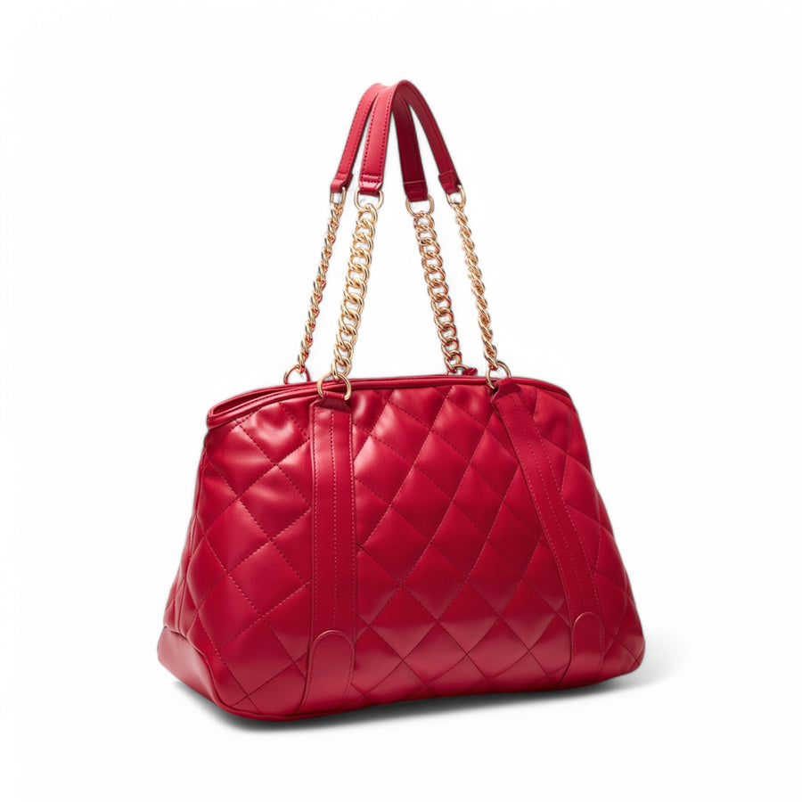 Shopping bag donna matelassé con charm