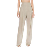 Pantalone donna ampio in voile di lana