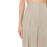 Pantalone donna ampio in voile di lana