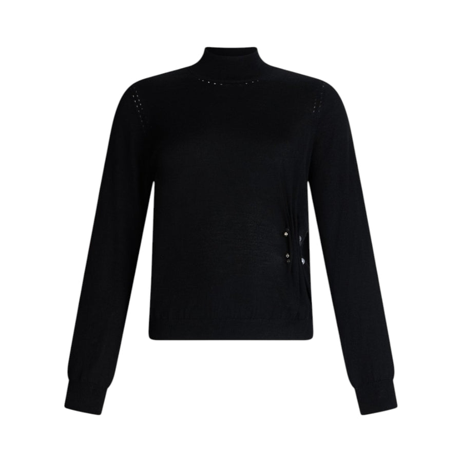 Maglia donna in lana con perle