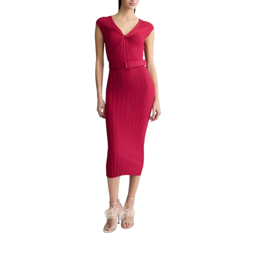 Abito donna in maglia con cintura