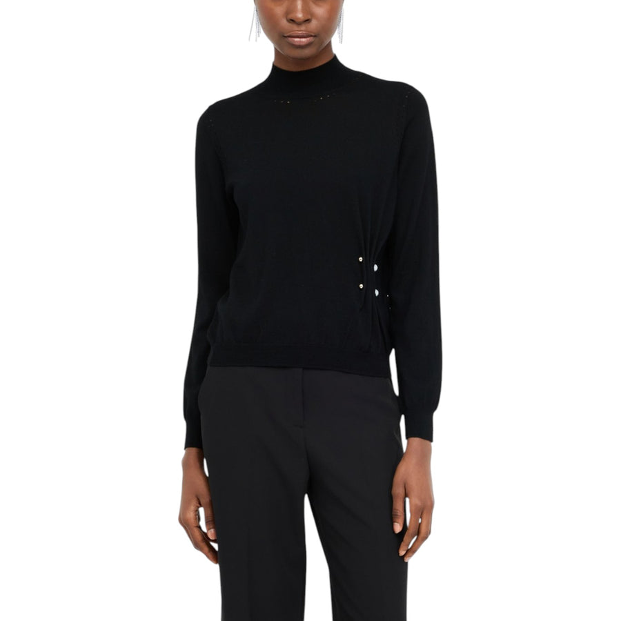 Maglia donna in lana con perle