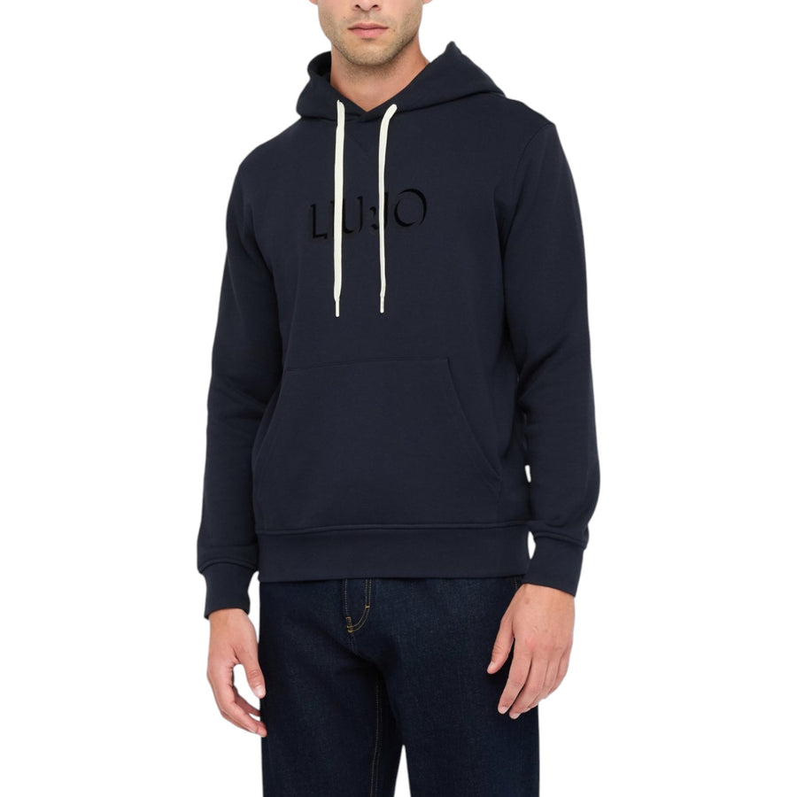 Felpa uomo con cappuccio e logo