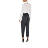 Pantaloni donna in raso stretch