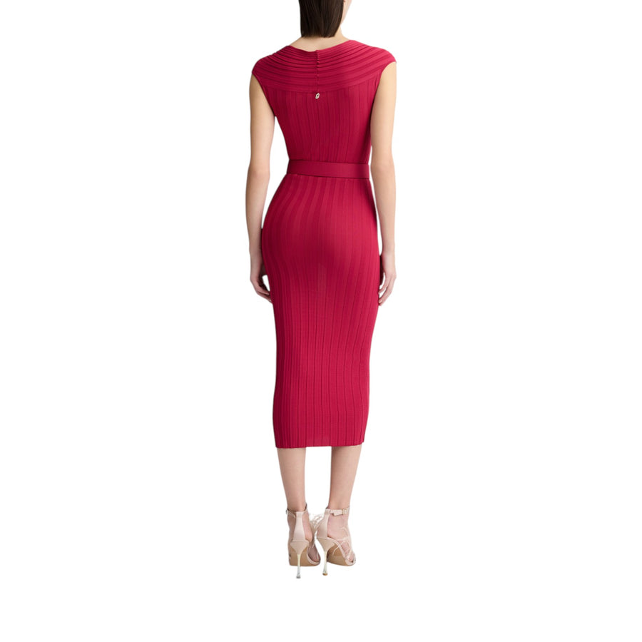 Abito donna in maglia con cintura