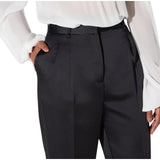 Pantaloni donna in raso stretch