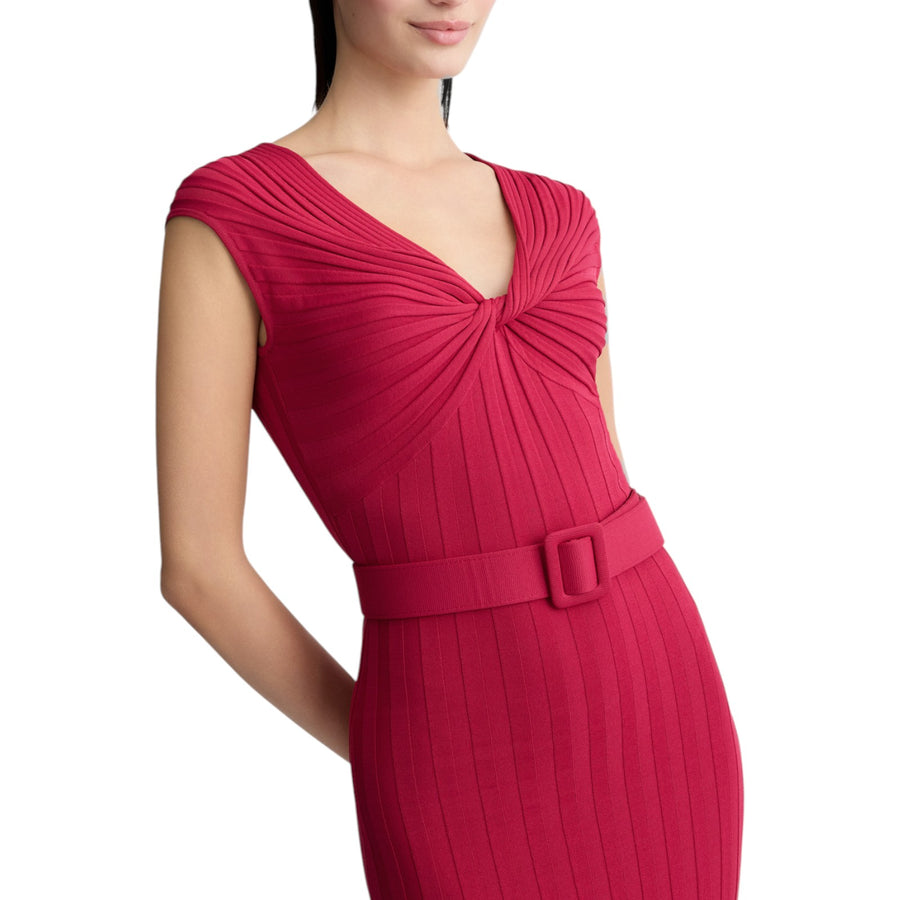 Abito donna in maglia con cintura