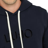 Felpa uomo con cappuccio e logo