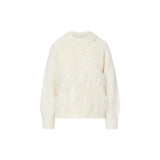 Maglia donna con piume e paillettes