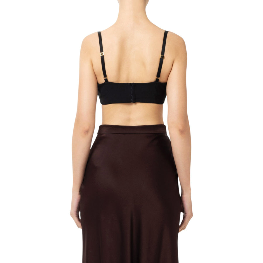 Top donna  in crêpe con fiocchi in raso