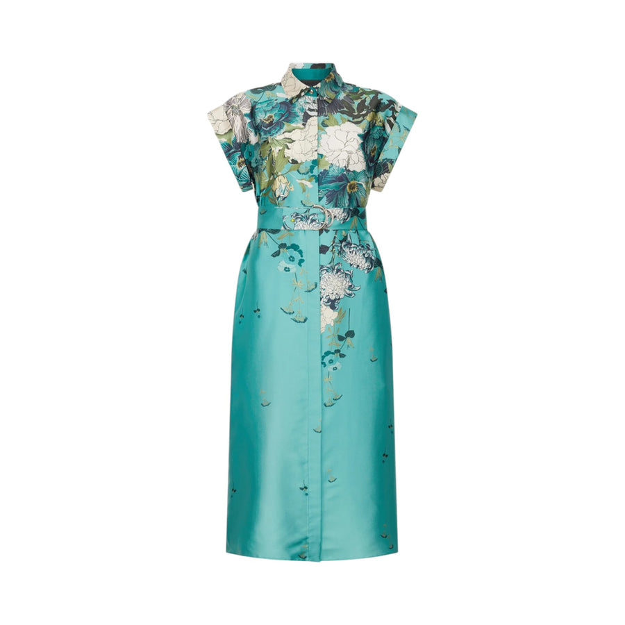Abito donna chemisier in twill stampato