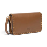 Borsa donna a tracolla Baby Slouchy in pelle con borchie