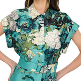 Abito donna chemisier in twill stampato