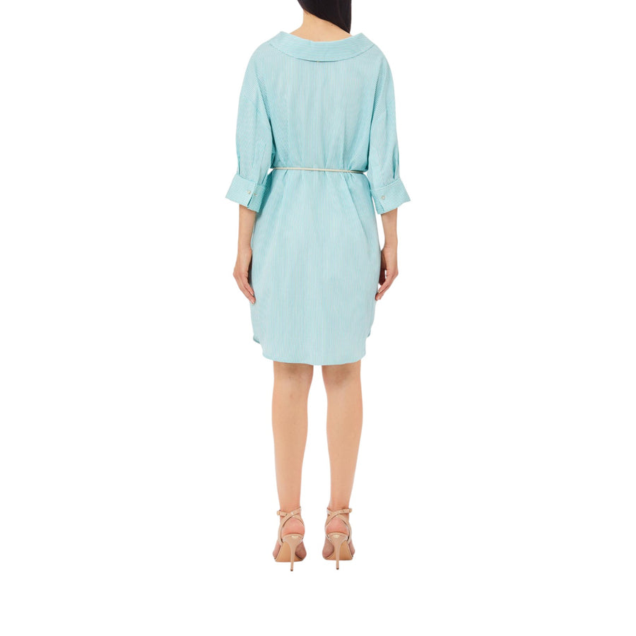 Abito donna chemisier in cotone a righe
